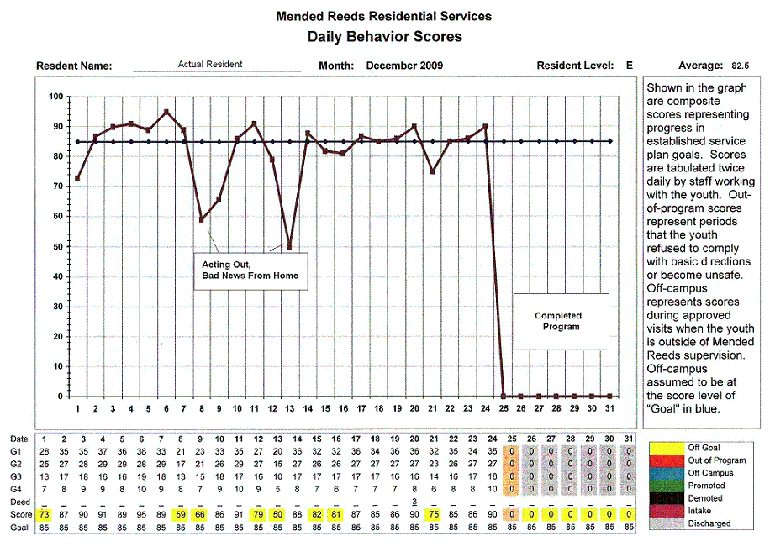 Sample Progress Report Graph